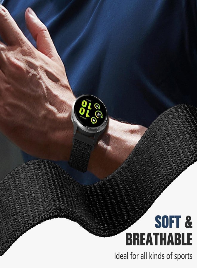 Dirrelo 20mm Nylon Band Compatible with Garmin Vivoactive 5 Watch Bands,Soft Quick Release Strap Breathable for Vivoactive 3/Vivoactive 6/Venu Sq/Sq 2/Sq Music/2 Plus,Approach S50/S40/S44/S70 42mm Women Men - Image 2