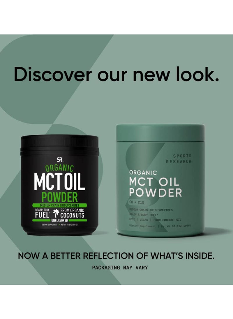 SPORTS RESEARCH Unflavored Mct Oil Powder With Prebiotic Fiber (10.6Oz, 300G)  - Image 2