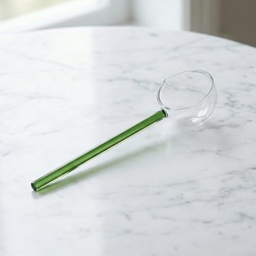 Home Essentials HomeEssentials Glass Stirring Spoon, Crystal Clear Borosilicate Teaspoons - Milk Spoon/Coffee Spoon/Soup Spoon/Dessert Spoon (Pack Of 1), 26 Centimeters - Image 1