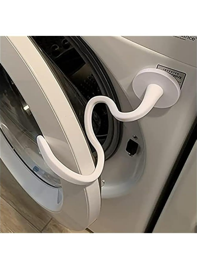 Generic Magnetic Front Load Washer Door Holder, Prevent Odors with Removable Stopper - White Magnetic Washing Machine Door Stop, Keep Washer Door Open  - Image 1