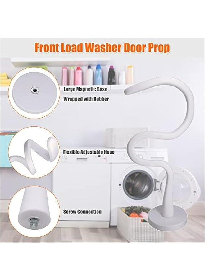Generic Magnetic Front Load Washer Door Holder, Prevent Odors with Removable Stopper - White Magnetic Washing Machine Door Stop, Keep Washer Door Open  - Image 2