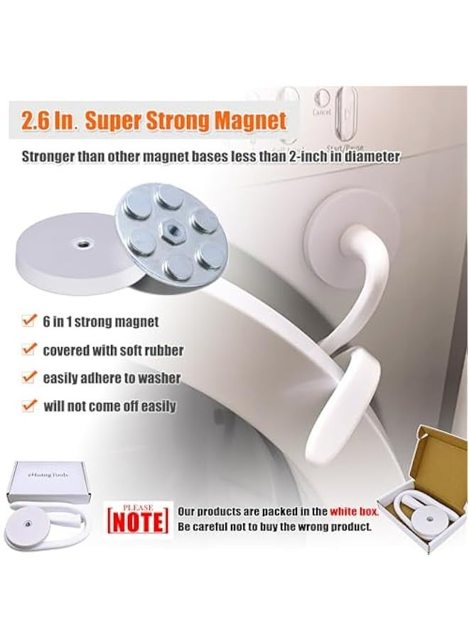 Generic Magnetic Front Load Washer Door Holder, Prevent Odors with Removable Stopper - White Magnetic Washing Machine Door Stop, Keep Washer Door Open  - Image 3