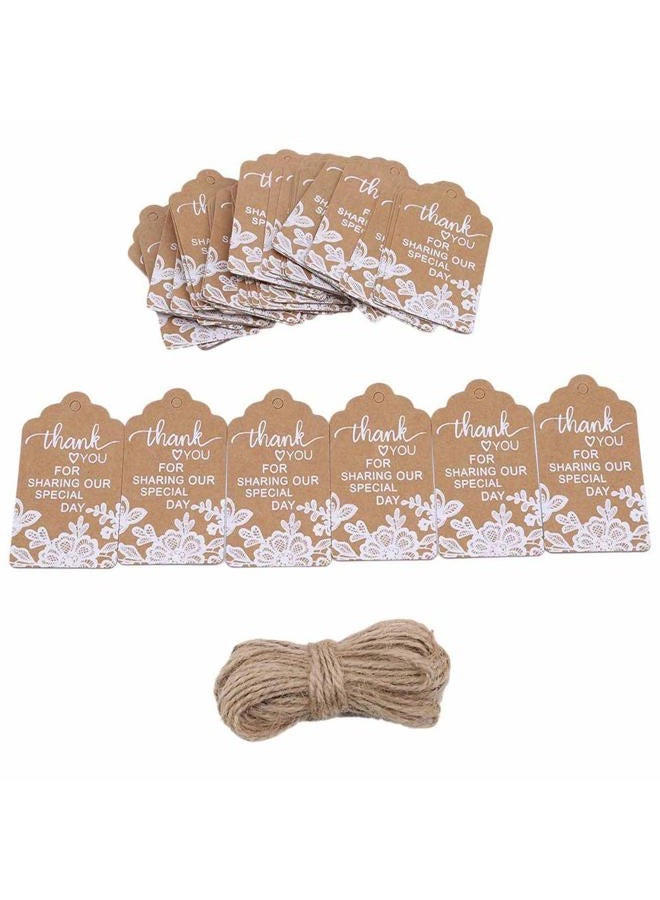 Evanto 50 Sets Vintage Key Bottle Openers, Wedding Favor Souvenir Gift for Guests with Escort Card Thank You Tag Pillow Box and Jute Rope (White Lace) - Image 2