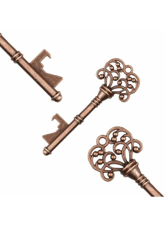 Evanto 50 Sets Vintage Key Bottle Openers, Wedding Favor Souvenir Gift for Guests with Escort Card Thank You Tag Pillow Box and Jute Rope (White Lace) - Image 3