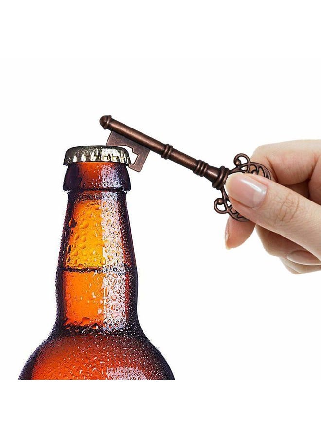 Evanto 50 Sets Vintage Key Bottle Openers, Wedding Favor Souvenir Gift for Guests with Escort Card Thank You Tag Pillow Box and Jute Rope (White Lace) - Image 5