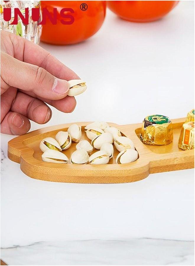 UNUNS Bone Shaped Wooden Serving Tray,Serving Tray With 3 Compartments,Funny Cutlery Kitchen Meat Cheese Platter - Image 4