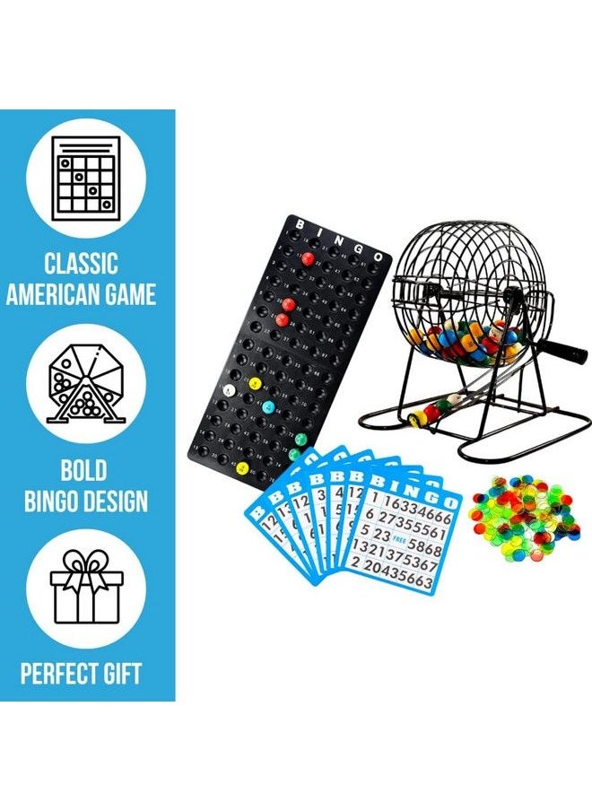 Regal Games - Deluxe Bingo Set Includes Bingo Cage Master Board 50 Mixed Cards 75 Calling Balls Colorful Chips Ideal For Large Groups Parties - Image 1