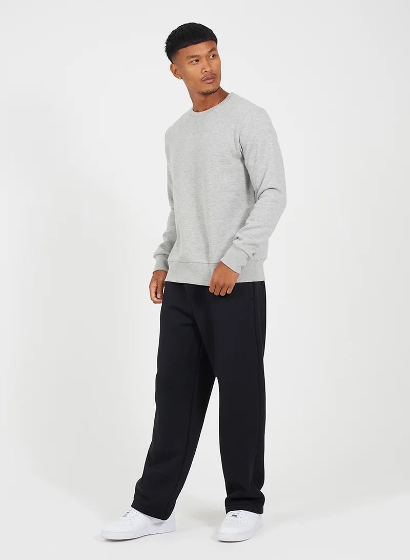 BRAVE SOUL Ribbed Crew Neck Sweatshirt