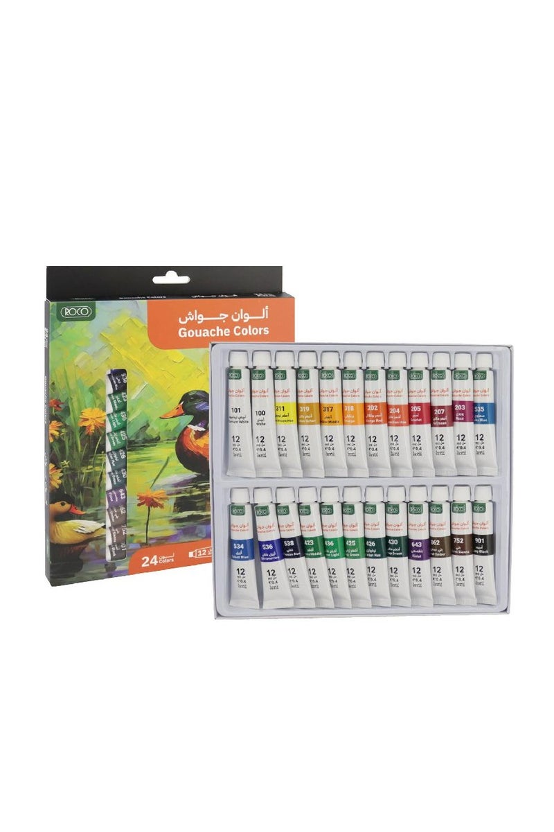 ROCO Color Set Gouache Color Assorted Color24 Colors 12.00 ml