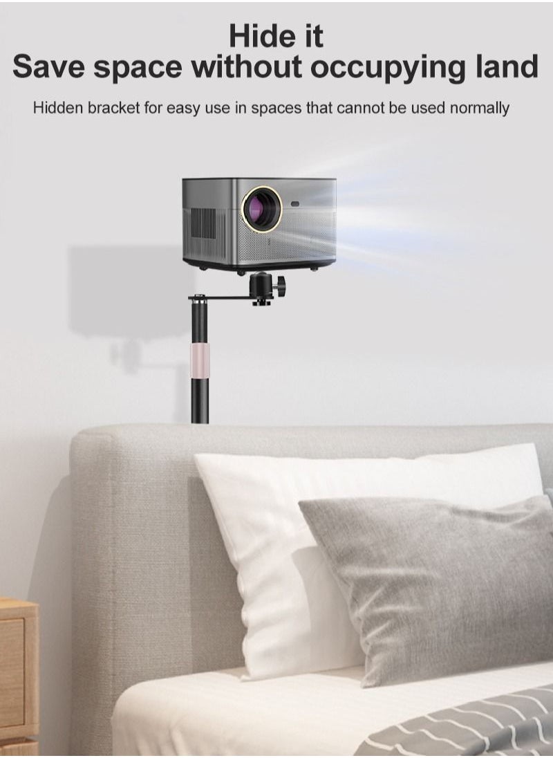 FlashHawk - Floor Projector Stand,Adjustable Height 85 to 130 cm Projector Stand with Metal Gimbal for Outdoor/Office/Home/Stage or Studio - Image 1