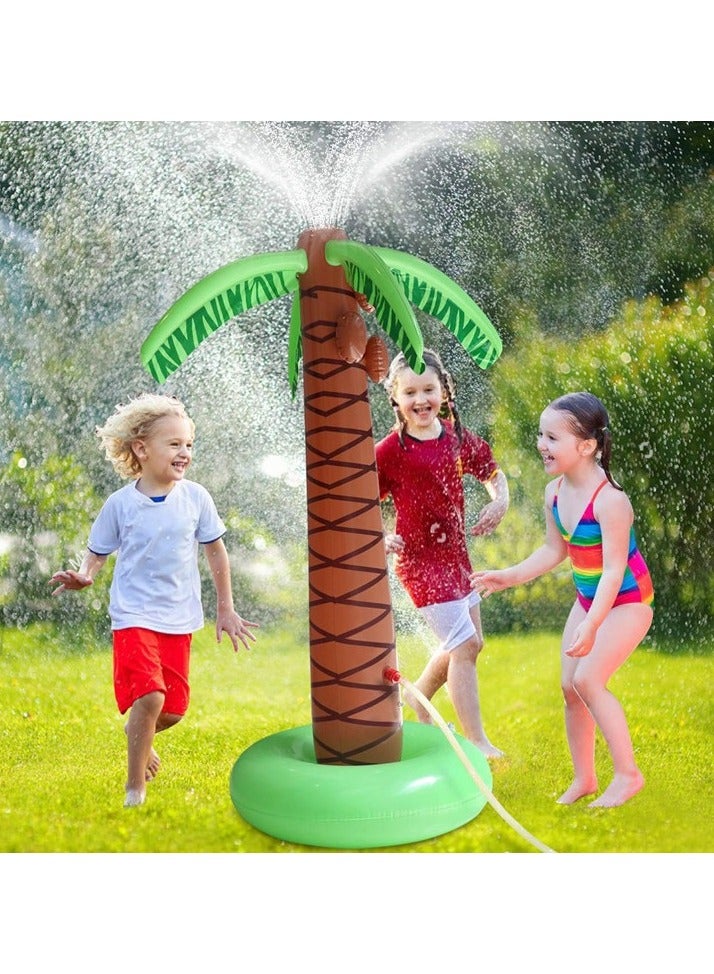 Inflatable palm tree decoration and watering,jumbo coconut trees beach backdrop favor tropical blow up , hawaiian luau party decoration ,best toys for summer  - Image 1