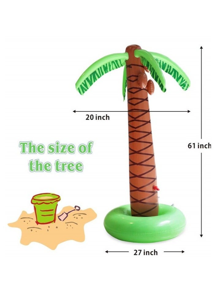 Inflatable palm tree decoration and watering,jumbo coconut trees beach backdrop favor tropical blow up , hawaiian luau party decoration ,best toys for summer  - Image 2