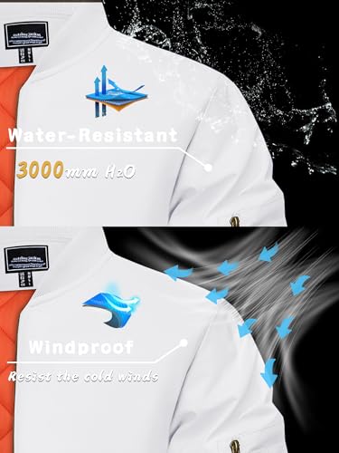 KEFITEVD Bomber Jackets for Men with Zipper Pockets Winter Fall Jackets Outdoor Casual Windproof Sportswear Windbreaker - Image 4