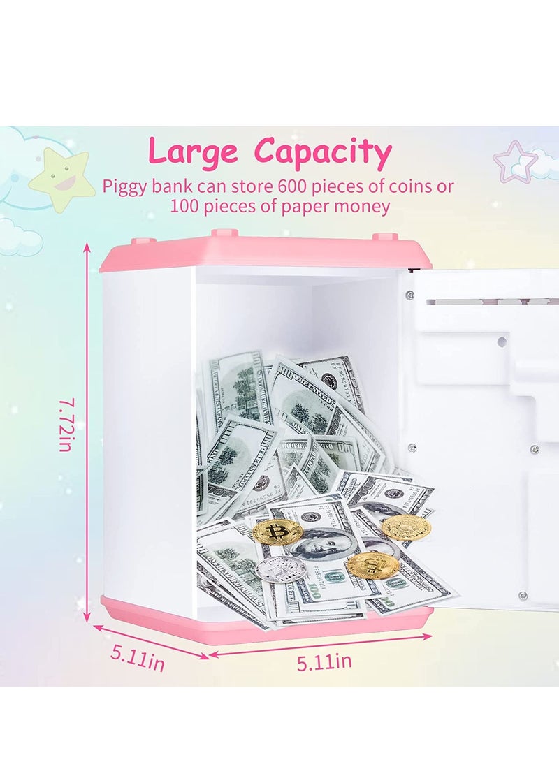 Loquat Electronic Kids Money Bank Mini ATM Cash Coin Bank with Password Face and Fingerprint Recognition - Image 2