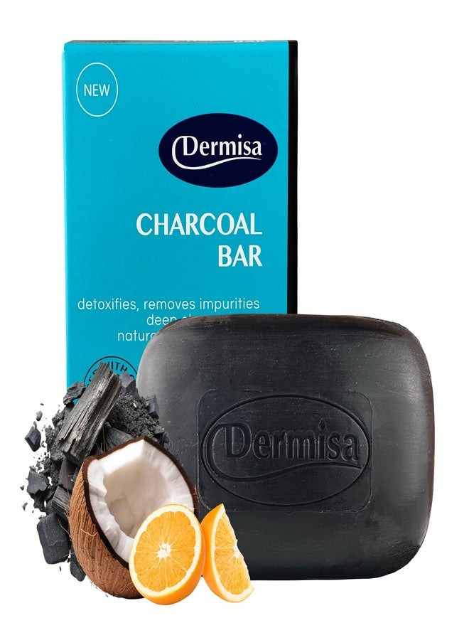 Dermisa Charcoal Bar | Natural Gentle Cleansing Bar | Contains Activated Charcoal, Coconut Oil, Shea Butter, Vitamin C & Licorice | NO PARABENS | 3 OZ (1-Pack) - Image 1