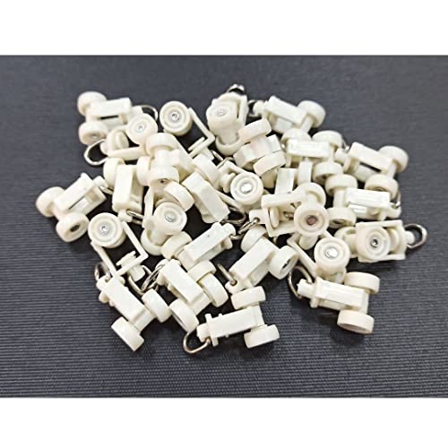 FAPBADRI FAPBADRI Plastic RunnersSliders for M TrackCurtain Channel Colour  Ivory 100 Pieces Standard Size