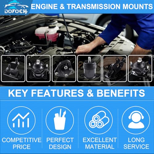 DOFOCH Engine Motor Mount Set Compatible with 2003-2007 Honda Accord 3.0L V6 Replaces# A4527HY A4526HY A4525 A4544 A4517 A4524 - Image 4