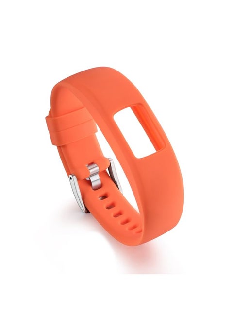Replacement Strap For Garmin Vivofit 4 Gloss & Color Integrated Silicone Watch Band Orange