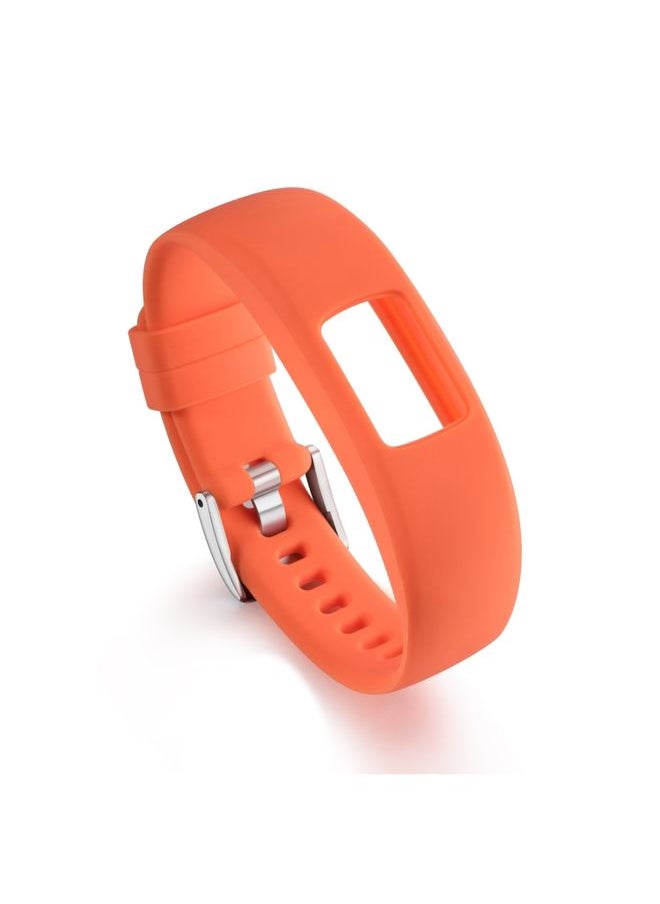 Generic - Replacement Strap For Garmin Vivofit 4 Gloss & Color Integrated Silicone Watch Band Orange - Image 1
