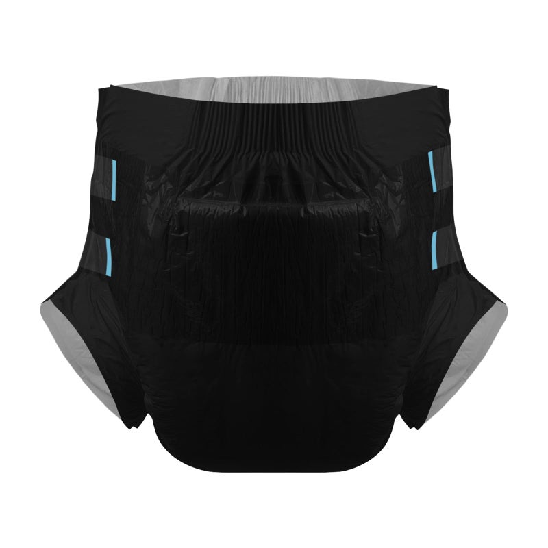 CutiePlusU Disposable Adult Diaper Heavy Absorption Dry Surface Adult Diapers All Night- Black 10 Pieces(Medium 28"-38") - Image 2