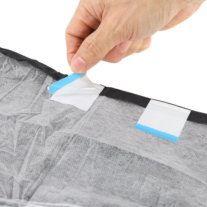 CutiePlusU Disposable Adult Diaper Heavy Absorption Dry Surface Adult Diapers All Night- Black 10 Pieces(Medium 28"-38") - Image 5