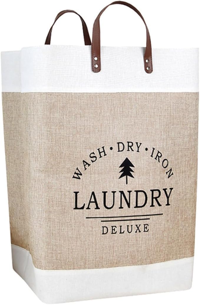 MAPPLE CREATION Dirty Laundry Basket Fabric Dirty Laundry Basket Foldable Storage Basket Fabric Waterproof Laundry Basket Cotton And Linen Laundry Basket Bathroom Clothes Organizer Cleaning Products For Laundry - Image 2