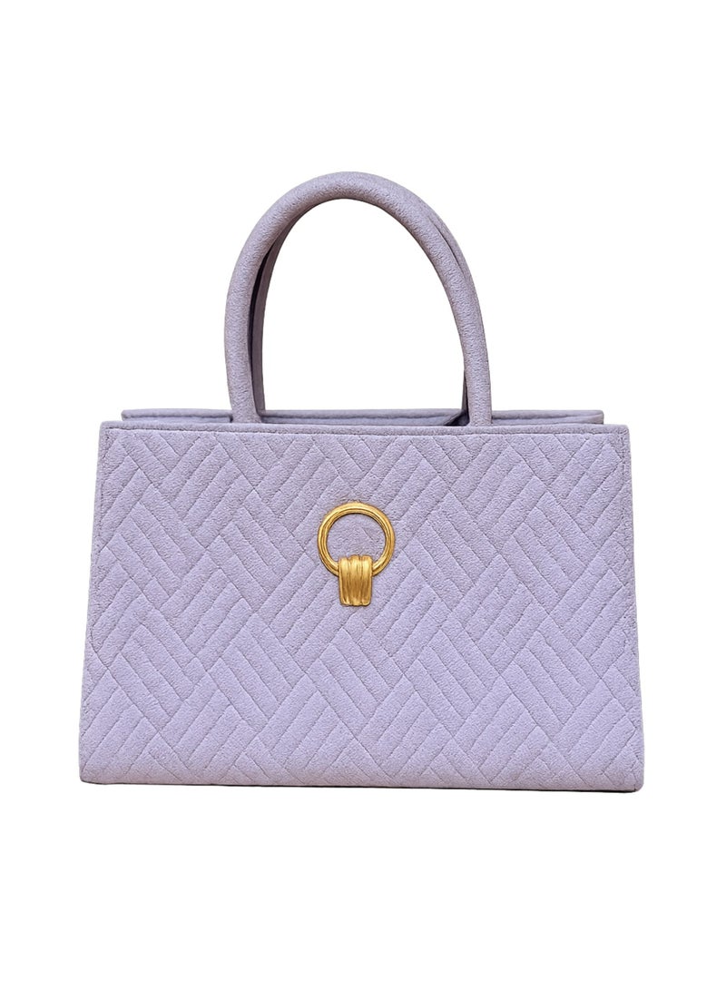 VIPTOUR Luxury Women’s PU Leather Handbag – Quilted Designer Top Handle Bag with Zipper Closure & Polyester Lining – Elegant Shoulder Tote for women - Image 1