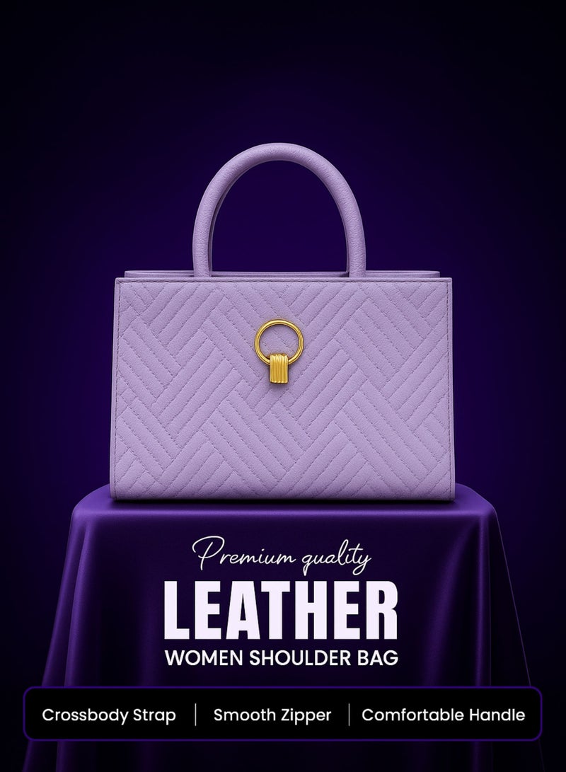 VIPTOUR Luxury Women’s PU Leather Handbag – Quilted Designer Top Handle Bag with Zipper Closure & Polyester Lining – Elegant Shoulder Tote for women - Image 2