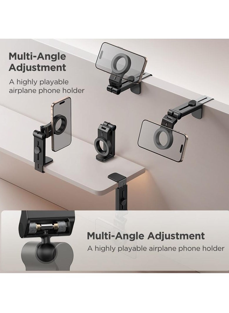 TIGER Magnetic Airplane Phone Holder – Travel Essentials | 360° Rotatable, Hands-Free Desk & Car Mount for iPhone 16 Pro Max & Smartphones | Secure & Convenient Mount for Travel, Driving & Work, Universal Fit - Image 4