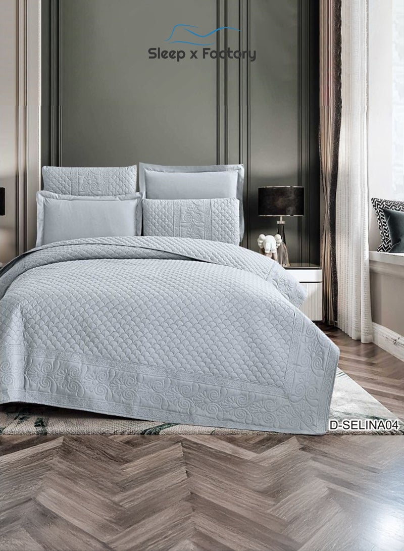 Sleep x Factory 6-Piece Compressed Comforter Set – Soft Microfiber Fabric – Elegant Design