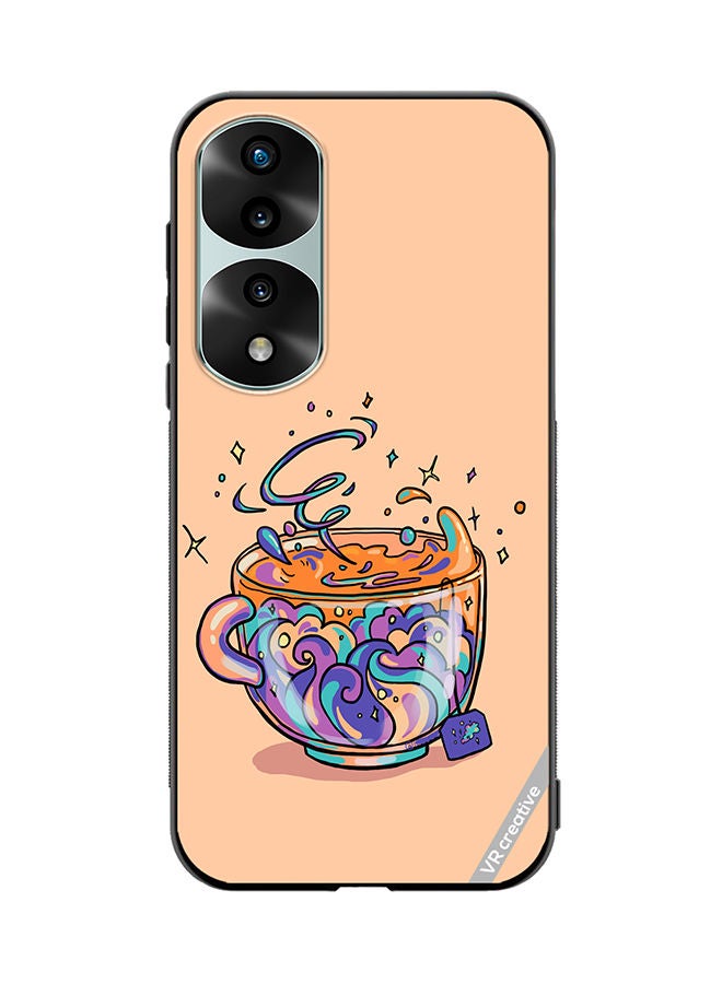 VR CREATIVE Protective Case Cover For Honor 70 Pro Tea Design Multicolour - Image 1