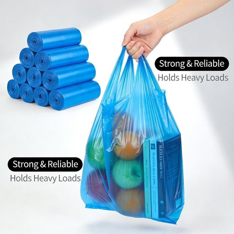 200 Large Blue Trash Bags Leak Proof Durable Polyethylene Multipurpose Use Home Office Kitchen Bathroom Outdoor - Image 4