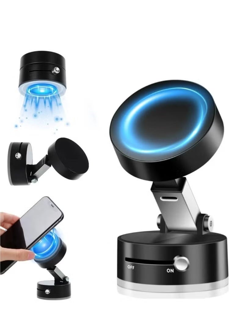 Aijmil mobile stand Magnetic car phone holder, vacuum adsorption base, multi-angle rotation, magnetic bracket, easy to install - Image 1