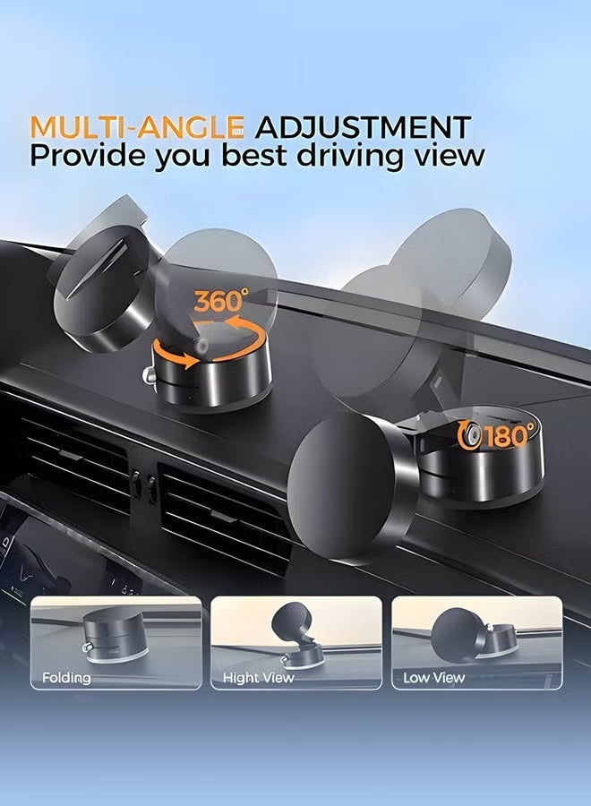 Aijmil mobile stand Magnetic car phone holder, vacuum adsorption base, multi-angle rotation, magnetic bracket, easy to install - Image 4