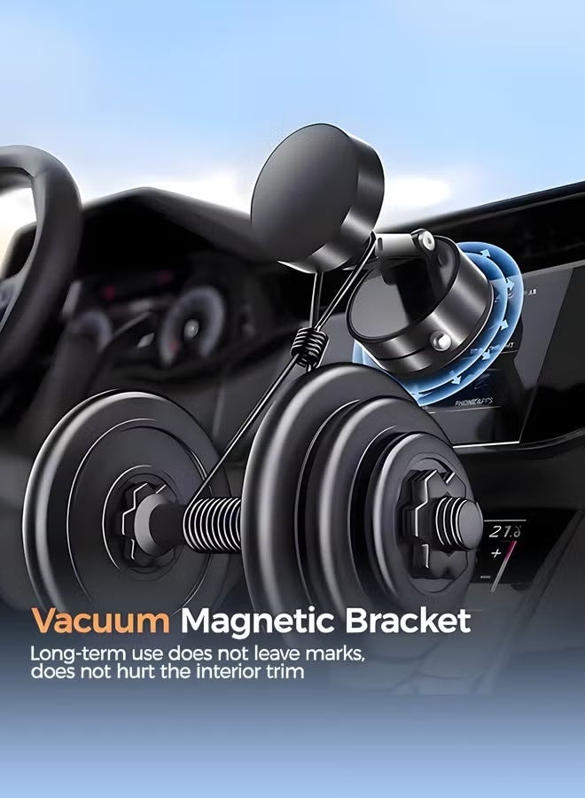 Aijmil mobile stand Magnetic car phone holder, vacuum adsorption base, multi-angle rotation, magnetic bracket, easy to install - Image 5