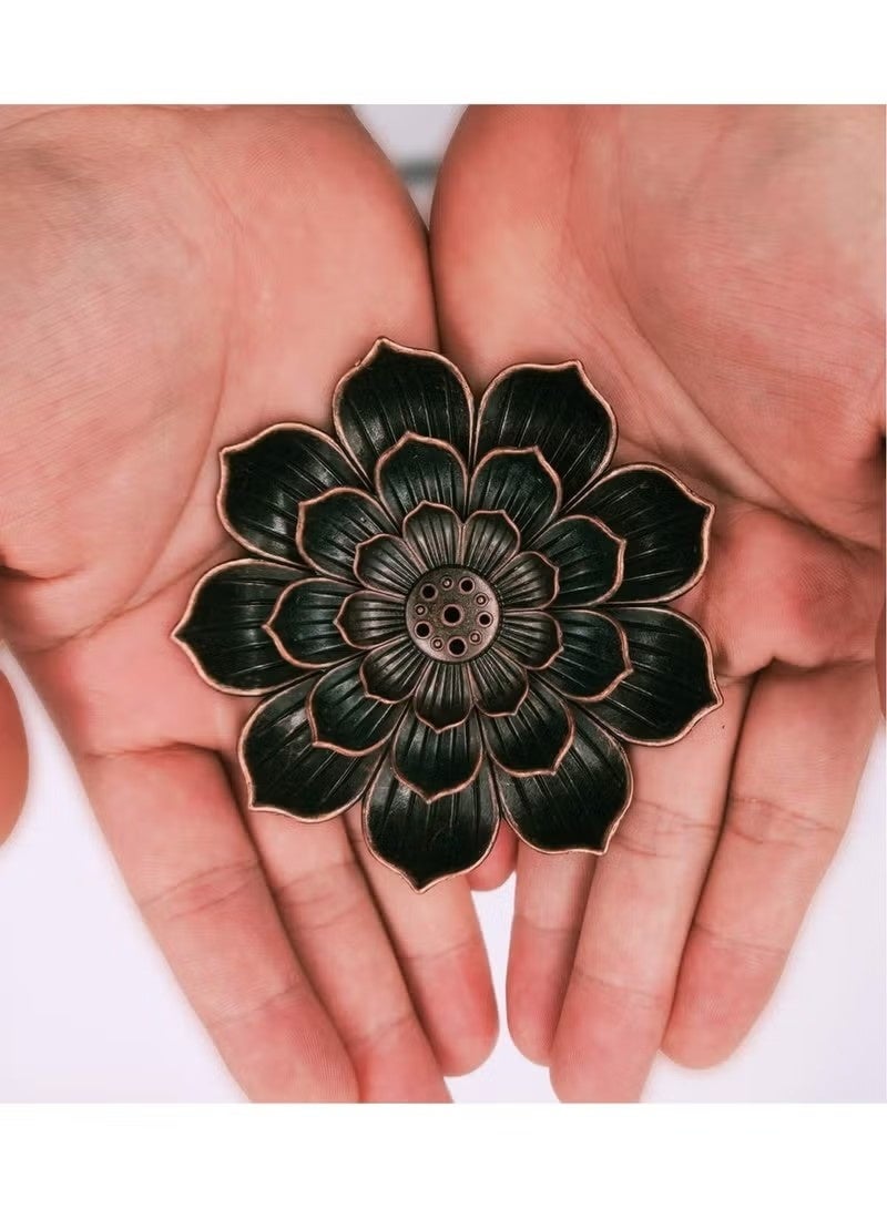 2Pcs Incense Burner , Lotus Stick Incense Holder 6 Incense Holes with Detachable Ash Catcher - Image 3