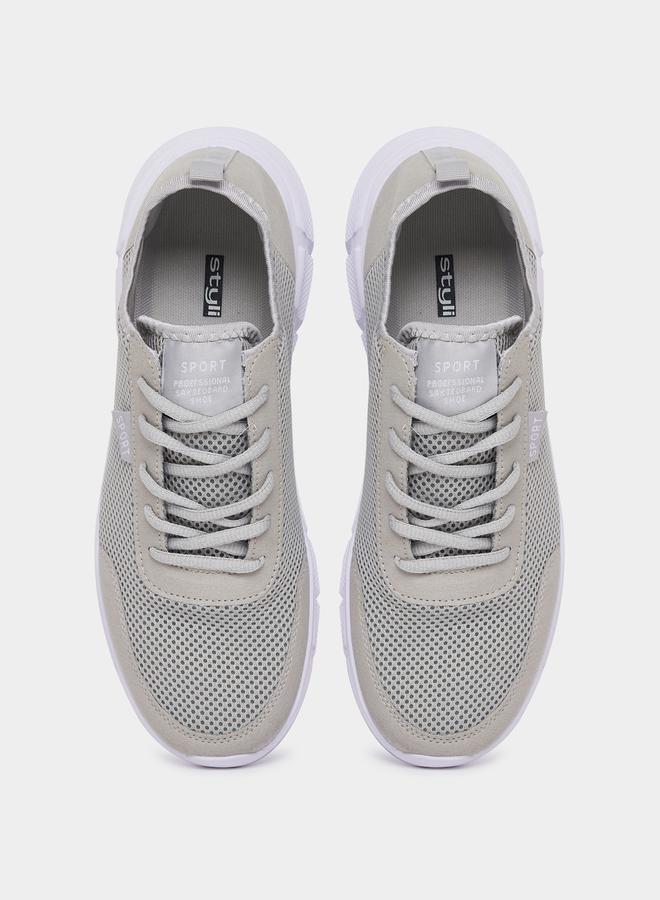 Styli Breathable Lightweight Mesh Lace Up Sneakers  - Image 5