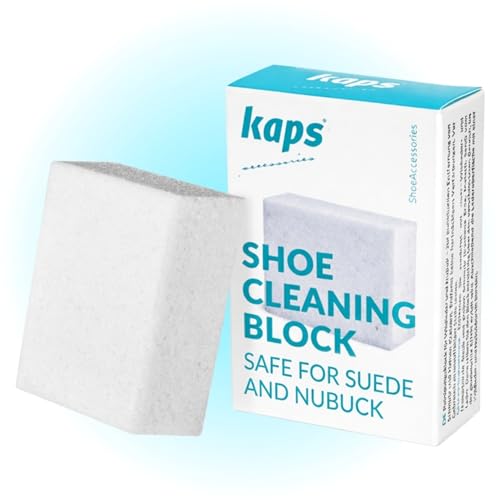 Kaps Suede & Nubuck Cleaner Block - Waterless Eraser Removes Dirt, Scuff Marks and Stains from Suede, Nubuck and Velour Shoes, Sneakers, Boots and Bags, Travel Size Shoe Cleaning Accessory - Image 1