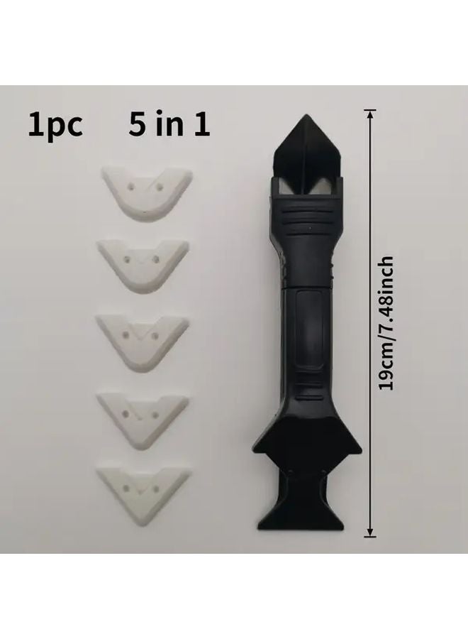 1pc 5 In 1 Multi Functional Caulk Remover Tool Kit Plastic Grout Scraper For Kitchen Bathroom - Image 4