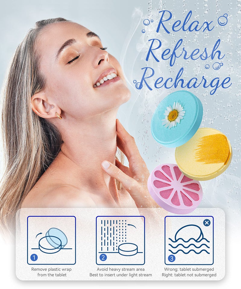 Aofmee Shower Steamers Aromatherapy - Pack of 8 Shower Bombs with Essential Oils for Relaxation, Christmas Gifts Birthday Gifts for Women and Men, Stress Relief and Luxury Self Care Shower Bath Bombs - Image 5