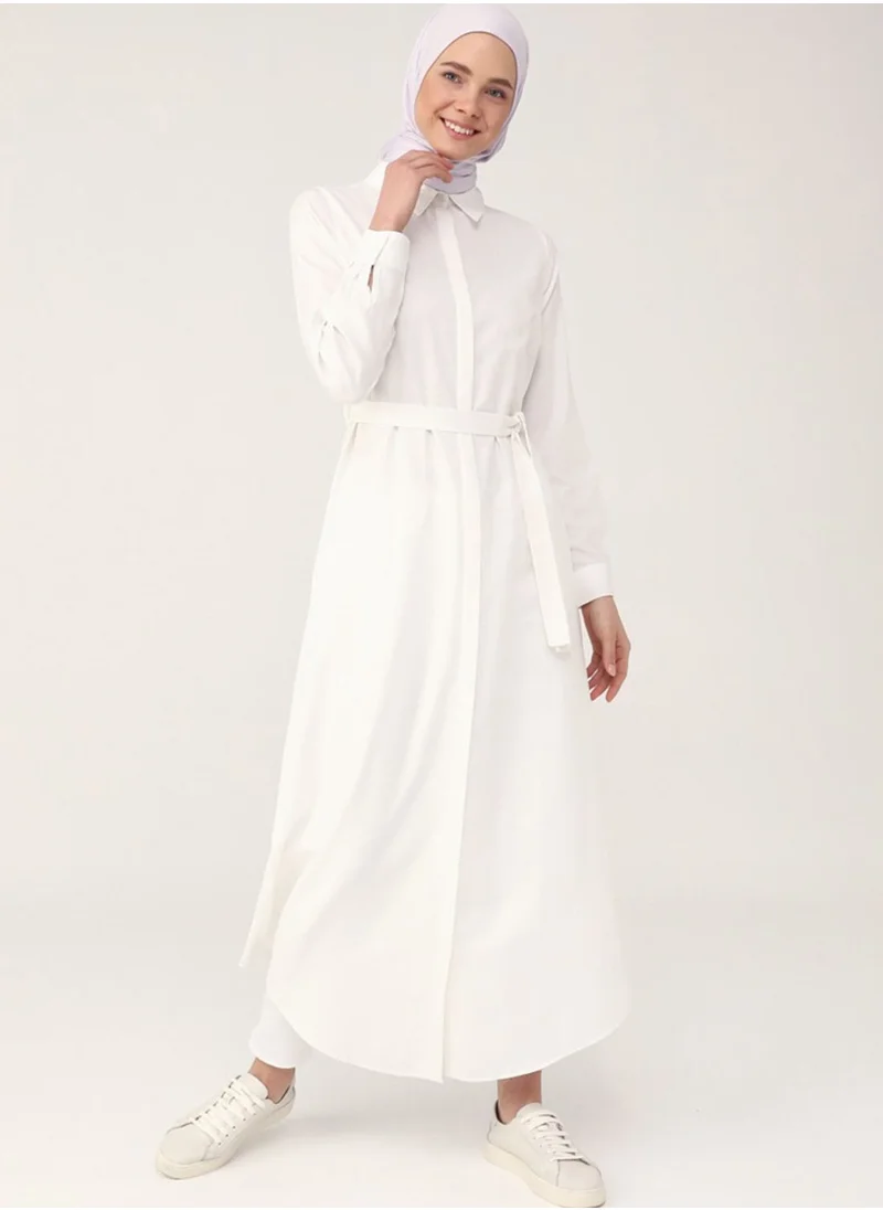 Refka by modanisa Belt Detail Button Down Dress