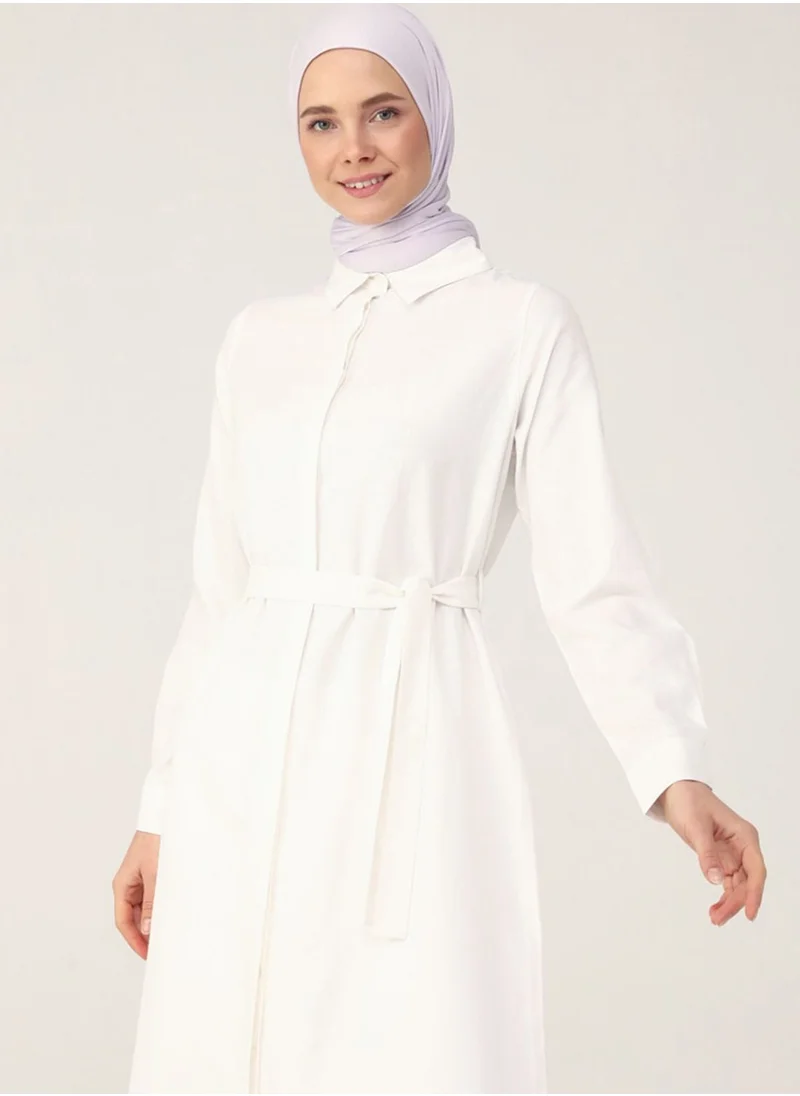Refka by modanisa Belt Detail Button Down Dress
