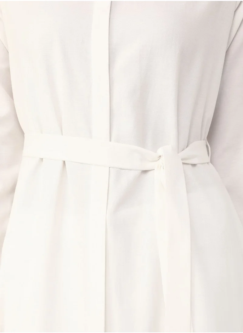 Refka by modanisa Belt Detail Button Down Dress