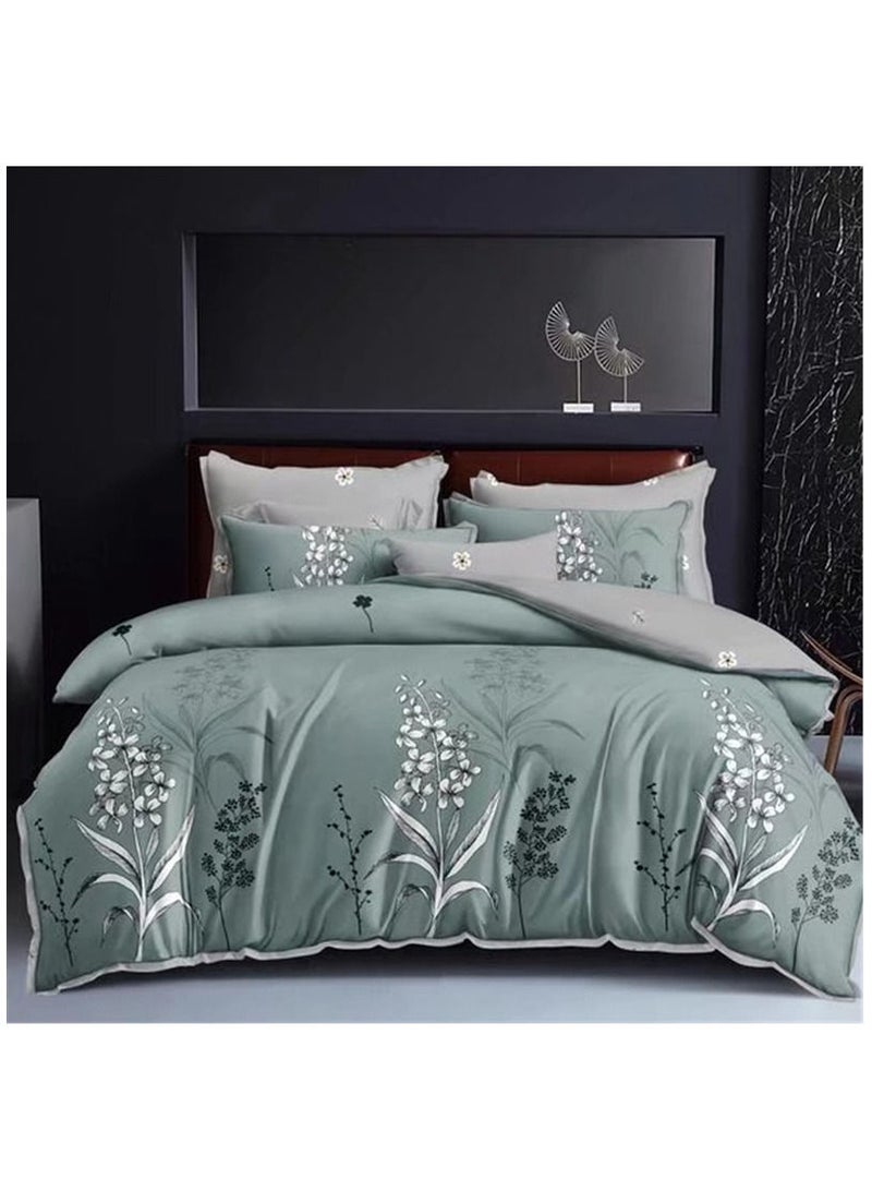 King Size Duvet Cover Set Microfiber Ultra Soft and Easy Care Bedding King Size 6 Piece Duvet Cover Set Includes 4 Pillow Cases Multicolored