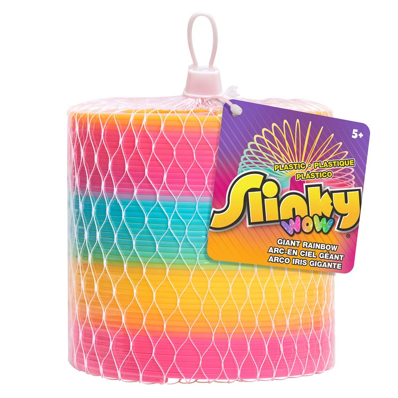 Slinky the Original Walking Spring Toy, 5-inch Diameter Plastic Rainbow Giant Slinky, Fidget Toy, Kids Toys for Ages 5 Up by Just Play - Image 4
