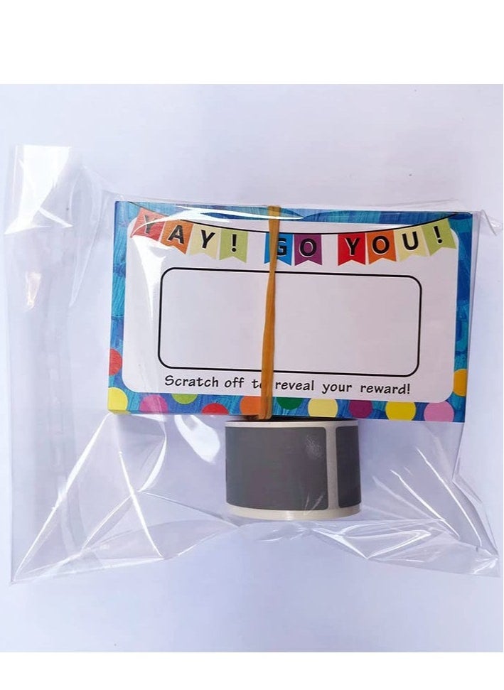 Generic DIY Scratch-Off Greeting Cards for Teachers - 30 Blank Appreciation Cards & Stickers for Customer Gifts, Certificates, and Special Occasions  - Image 2