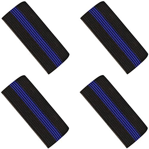 Agent Gear USA Mourning Bands For Badges - Thin Blue Line Elastic Mourning Bands - Funeral Honor Bands - 4 Pack - Image 1
