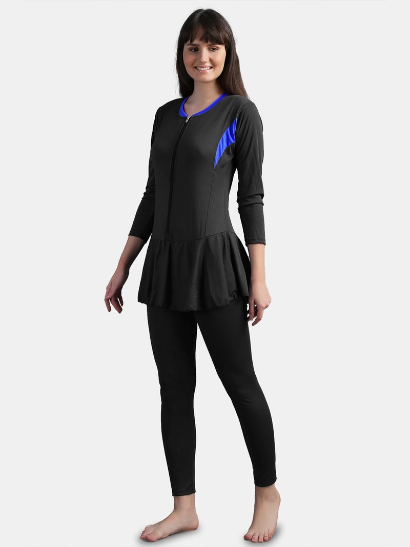 N-Gal Women Full Length Padded One Piece Swimming Costume|Swimsuit Set for Women|BlackRoyal|2XL - Image 3