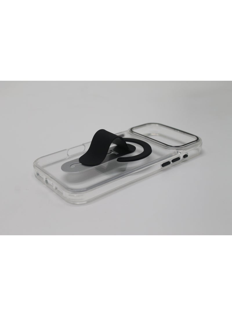 بليكس جراب حماية شفاف فائق الوضوح (MagSafe) مع حامل حلقة مغناطيسي فاخر لايفون 17 برو ماكس/برو - Image 4