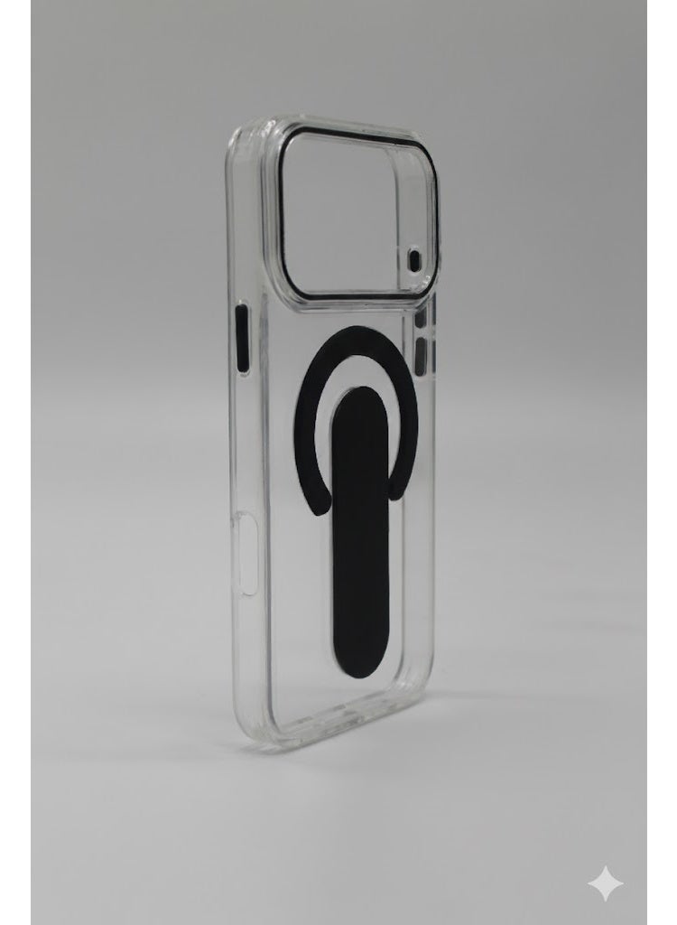 بليكس جراب حماية شفاف فائق الوضوح (MagSafe) مع حامل حلقة مغناطيسي فاخر لايفون 17 برو ماكس/برو - Image 5